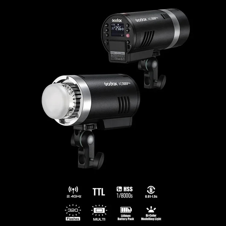 ชุดแฟลชพกพา Godox AD300 Pro 300Ws TTL HSS สำหรับถ่ายภาพกลางแจ้ง, AD300 Pro