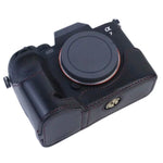 ฐานเคสกล้องหนัง PU ครึ่งตัวพร้อมเกลียว 1/4 นิ้ว สำหรับ Sony A7 IV, สำหรับ Sony A7 IV