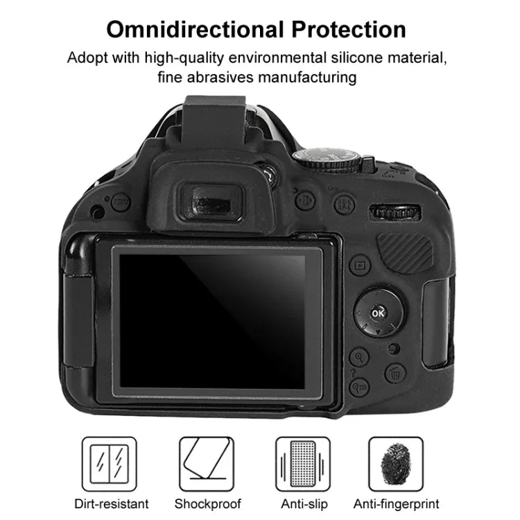 เคสซิลิโคนอ่อนนุ่มสำหรับ Nikon D5200, สำหรับ Nikon D5200