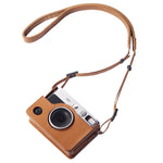 กระเป๋าเคสหนังแท้สำหรับกล้อง FUJIFILM instax mini Evo แบบเต็มตัวพร้อมสายสะพาย, สำหรับ FUJIFILM instax mini Evo