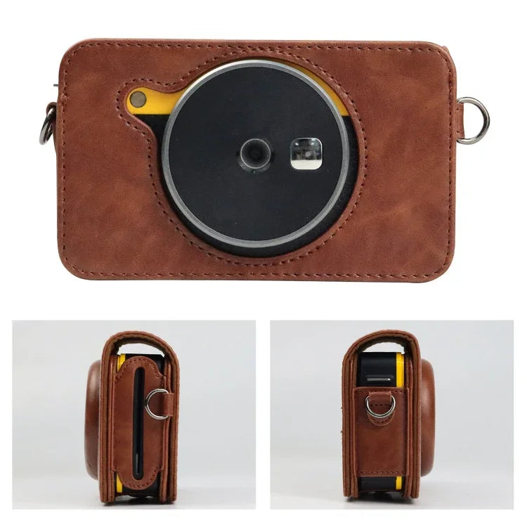 เคสหนัง PU แบบเต็มตัวพร้อมสายสะพาย สำหรับ Kodak Mini Shot2 Retro / C210R instax, สำหรับ Kodak Mini Shot2 Retro / C210R