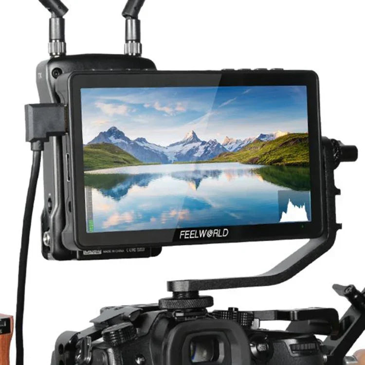 จอมอนิเตอร์กล้อง DSLR แบบสัมผัส 6 นิ้ว FEELWORLD F5 Pro V4 พร้อม 3D LUT, 4K HDMI เข้า-ออก, แขนปรับเอียง, F5 Pro V4