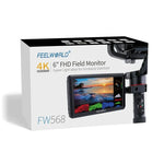 จอมอนิเตอร์กล้อง DSLR FEELWORLD FW568 V3 ขนาด 6 นิ้ว 3D LUT, IPS Full HD 1920 x 1152, รองรับ HDMI เข้า-ออก พร้อมแขนปรับเอียง