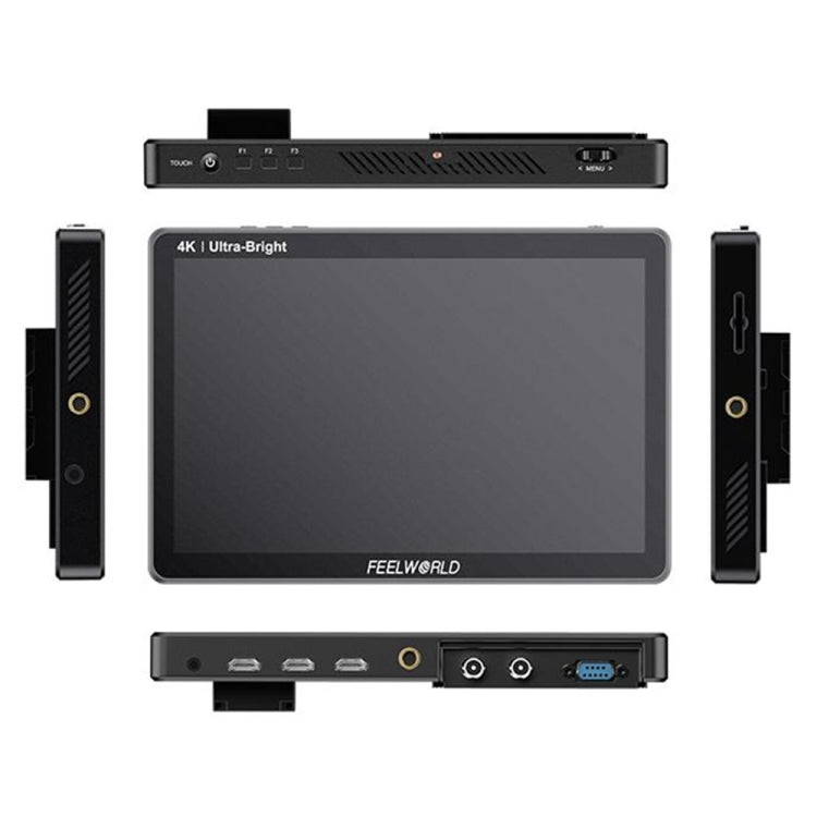 FEELWORLD LUT11S จอทัชสกรีนขนาด 10.1 นิ้ว ความสว่างสูงพิเศษ 2000nit มอนิเตอร์กล้อง DSLR ฟิลด์, 3G-SDI 4K HDMI อินพุตเอาต์พุต 1920 x 1200 จอ IPS, LUT11S