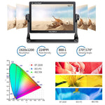 FEELWORLD LUT11S จอทัชสกรีนขนาด 10.1 นิ้ว ความสว่างสูงพิเศษ 2000nit มอนิเตอร์กล้อง DSLR ฟิลด์, 3G-SDI 4K HDMI อินพุตเอาต์พุต 1920 x 1200 จอ IPS, LUT11S