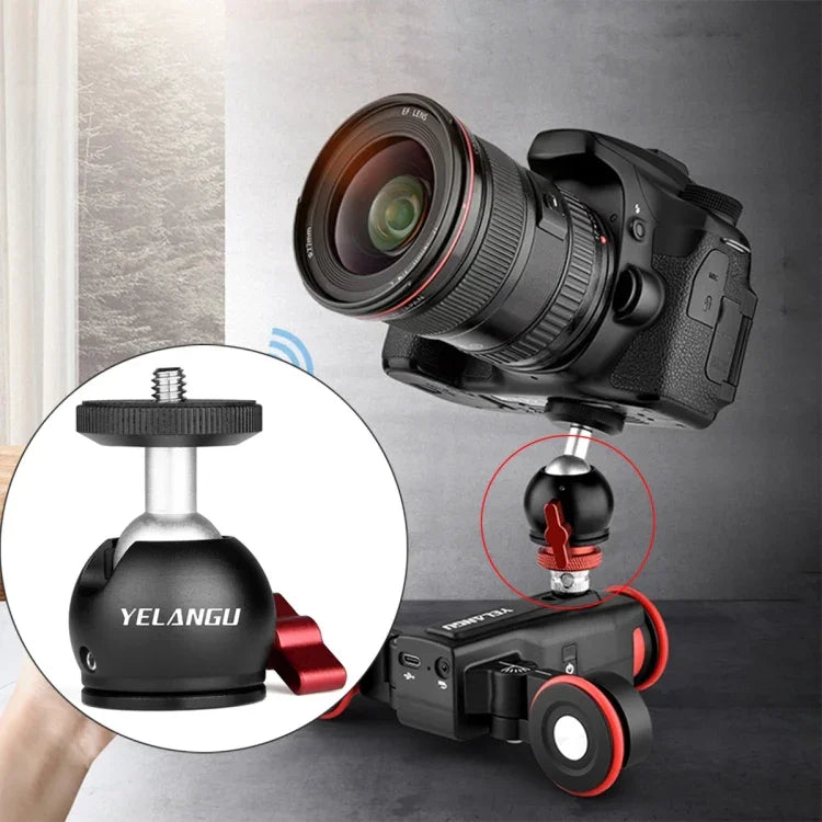 อะแดปเตอร์หัวบอลโลหะแบบพาโนรามา 360 องศา YELANGU สำหรับขาตั้งกล้อง Dolly Car, อะแดปเตอร์หัวบอล