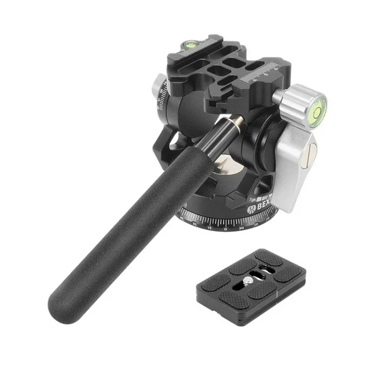 หัวขาตั้งกล้องแบบลากน้ำหนักหนัก 2D 360 องศาพาโนรามา BEXIN DT-02S/S พร้อมแผ่นปลดเร็ว, DT-02S/S