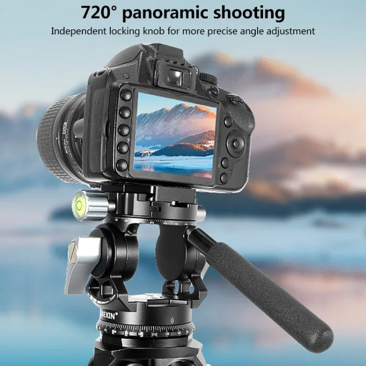 หัวขาตั้งกล้องแบบลากน้ำหนักหนัก 2D 360 องศาพาโนรามา BEXIN DT-02S/S พร้อมแผ่นปลดเร็ว, DT-02S/S