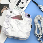 เคสหนังเต็มตัวลายหินอ่อนพร้อมสายสะพายสำหรับกล้อง FUJIFILM instax mini 11 / 9 / 8