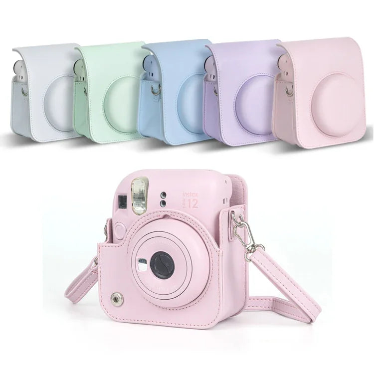 เคสหนังเต็มตัวสำหรับกล้อง FUJIFILM instax mini 12 พร้อมสายสะพาย