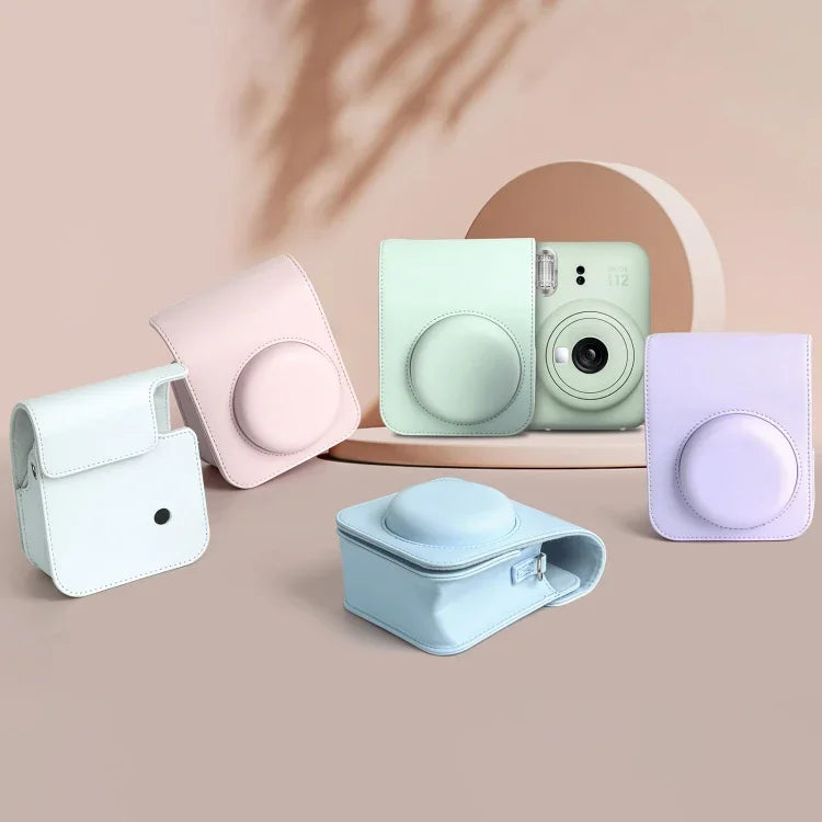 เคสหนังเต็มตัวสำหรับกล้อง FUJIFILM instax mini 12 พร้อมสายสะพาย