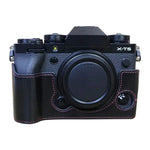 ฐานเคสหนัง PU ครึ่งตัวพร้อมเกลียว 1/4 นิ้วสำหรับกล้อง FUJIFILM X-T5, สำหรับ FUJIFILM X-T5