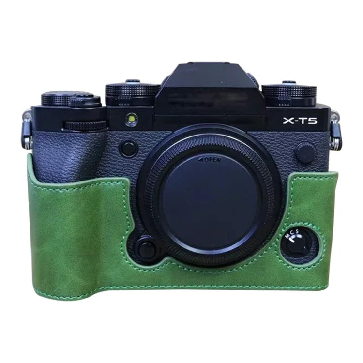 ฐานเคสหนัง PU ครึ่งตัวพร้อมเกลียว 1/4 นิ้วสำหรับกล้อง FUJIFILM X-T5, สำหรับ FUJIFILM X-T5