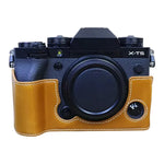 ฐานเคสหนัง PU ครึ่งตัวพร้อมเกลียว 1/4 นิ้วสำหรับกล้อง FUJIFILM X-T5, สำหรับ FUJIFILM X-T5