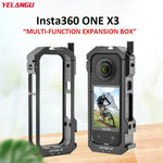 เคสกรอบโลหะสำหรับ Insta360 X3 YELANGU LW-ONE X3 ขยายกรอบ, LW-ONE X3