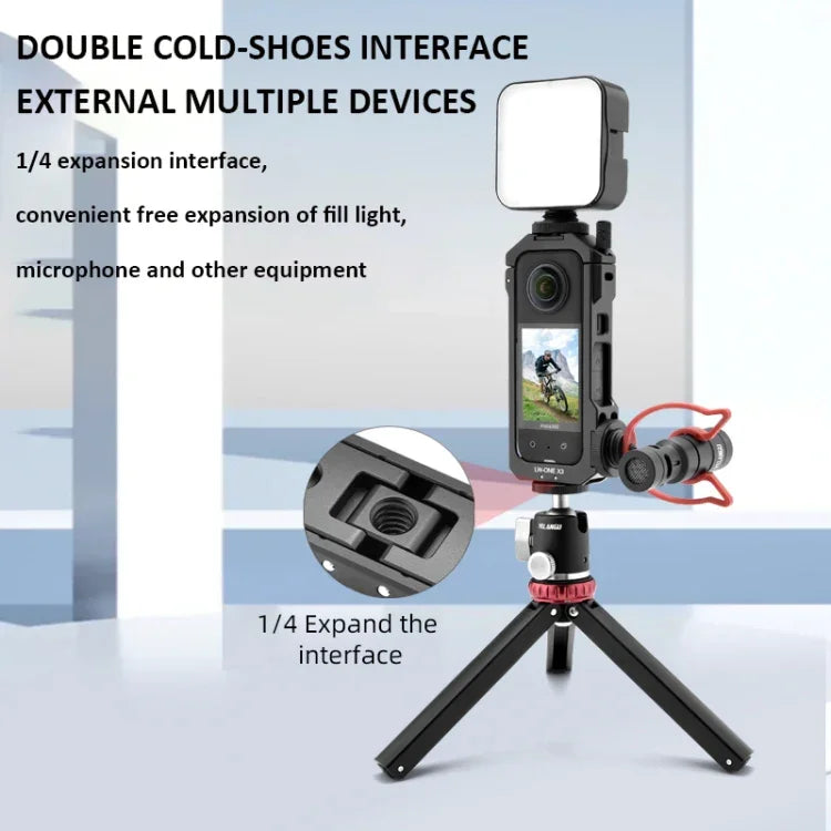 เคสกรอบโลหะสำหรับ Insta360 X3 YELANGU LW-ONE X3 ขยายกรอบ, LW-ONE X3