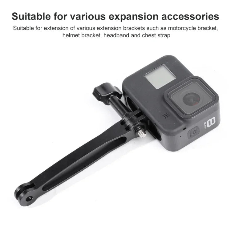 แขนต่อจับอลูมิเนียมสำหรับ GoPro, Insta360, DJI และกล้องแอคชั่นอื่นๆ ความยาว 10.8 ซม., 10.8 ซม.