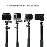ขาตั้งกล้องแบบพับได้พร้อมด้ามจับความยาว 30-93 ซม. สำหรับ GoPro, Insta360, DJI และกล้องแอคชั่นอื่นๆ, โทรศัพท์, ความยาว: 30-93 ซม.