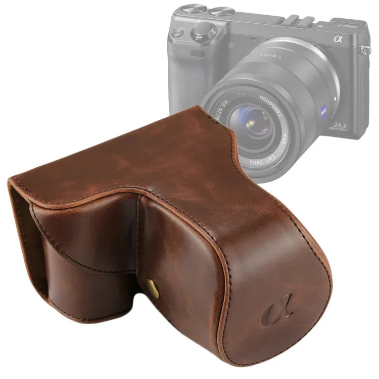 กระเป๋าเคสหนัง PU สำหรับกล้องทั้งตัวพร้อมสายสะพายสำหรับ Sony NEX 7 / F3 (เลนส์ 18-55mm), สำหรับ Sony NEX 7 / F3, สำหรับ Sony NEX 7