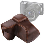 กระเป๋าเคสหนัง PU สำหรับกล้องทั้งตัวพร้อมสายสะพายสำหรับ Sony NEX 5N / 5R / 5T (เลนส์ 16-50mm / 18-55mm), สำหรับ Sony NEX 5N