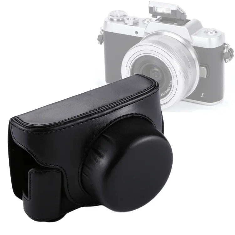 กระเป๋าเคสหนัง PU สำหรับกล้องพร้อมสายสะพายสำหรับ Panasonic Lumix GF7 / GF8 / GF9 (เลนส์ 12-32mm / 14-42mm), สำหรับ Lumix GF7