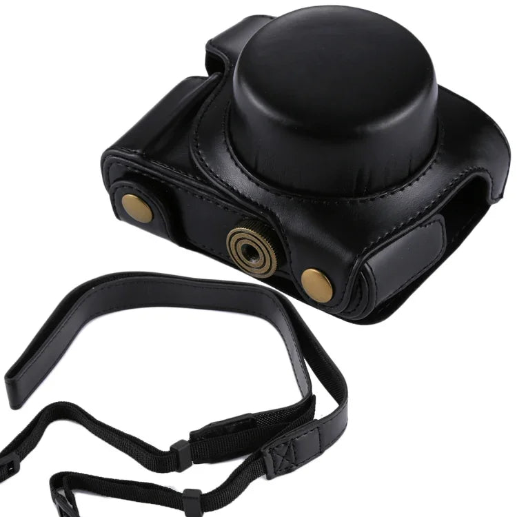 กระเป๋าเคสหนัง PU สำหรับกล้องพร้อมสายสะพายสำหรับ Panasonic Lumix GF7 / GF8 / GF9 (เลนส์ 12-32mm / 14-42mm), สำหรับ Lumix GF7