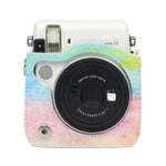 กระเป๋าเคสกล้องหนัง PU ลายภาพวาดน้ำมันรุ้ง สำหรับกล้อง FUJIFILM Instax Mini70, ลายภาพวาดน้ำมันรุ้ง