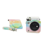 กระเป๋าเคสกล้องหนัง PU ลายภาพวาดน้ำมันรุ้ง สำหรับกล้อง FUJIFILM Instax Mini70, ลายภาพวาดน้ำมันรุ้ง