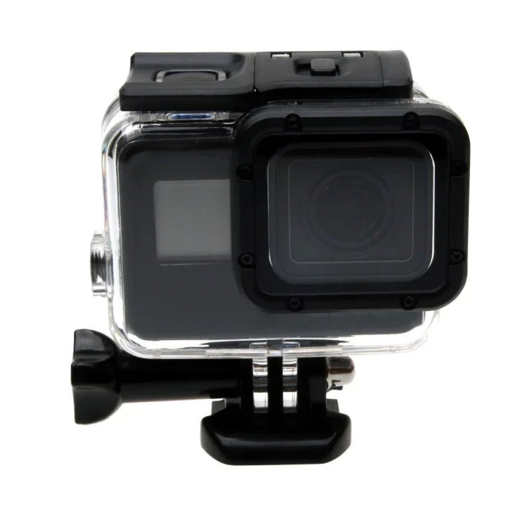 เคสกันน้ำลึก 30 เมตรสำหรับ GoPro HERO6 /5 พร้อมฝาหลังโปร่งแสงและตัวยึดพื้นฐานพร้อมสกรู ไม่ต้องถอดเลนส์ (GP413), เคสและฝาหลัง