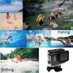 เคสกันน้ำลึก 30 เมตรสำหรับ GoPro HERO6 /5 พร้อมฝาหลังโปร่งแสงและตัวยึดพื้นฐานพร้อมสกรู ไม่ต้องถอดเลนส์ (GP413), เคสและฝาหลัง