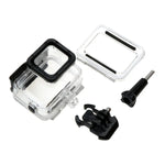 เคสกันน้ำลึก 30 เมตรสำหรับ GoPro HERO6 /5 พร้อมฝาหลังโปร่งแสงและตัวยึดพื้นฐานพร้อมสกรู ไม่ต้องถอดเลนส์ (GP413), เคสและฝาหลัง