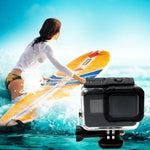 เคสกันน้ำลึก 30 เมตรสำหรับ GoPro HERO6 /5 พร้อมฝาหลังโปร่งแสงและตัวยึดพื้นฐานพร้อมสกรู ไม่ต้องถอดเลนส์ (GP413), เคสและฝาหลัง