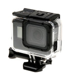 เคสกันกระแทกโครงกระดูกสำหรับ GoPro HERO6 /5 พร้อมฝาหลังโปร่งแสงและตัวยึดพื้นฐานพร้อมสกรู, ไม่ต้องถอดเลนส์, ฝาหลังโปร่งแสง