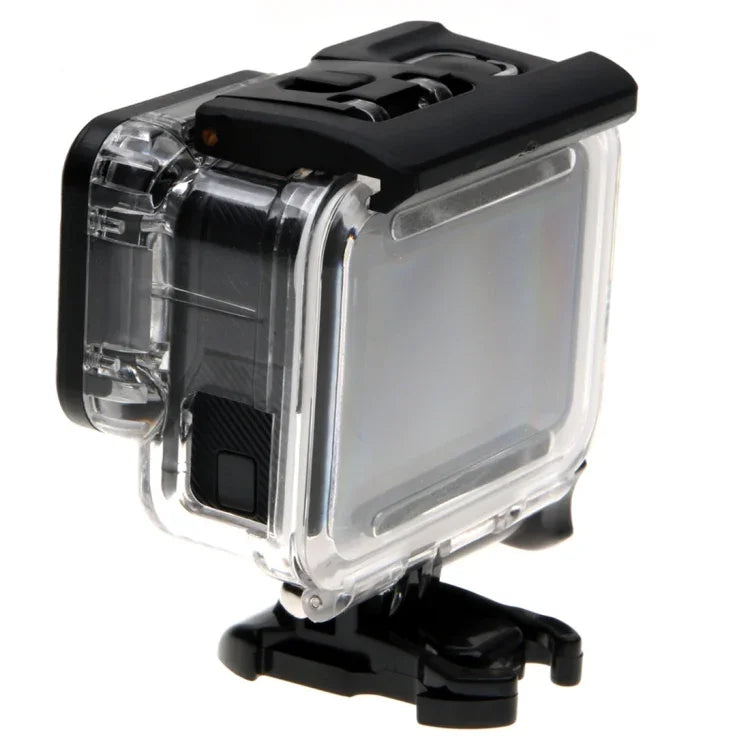 เคสกันกระแทกโครงกระดูกสำหรับ GoPro HERO6 /5 พร้อมฝาหลังโปร่งแสงและตัวยึดพื้นฐานพร้อมสกรู, ไม่ต้องถอดเลนส์, ฝาหลังโปร่งแสง
