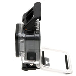 เคสกันกระแทกโครงกระดูกสำหรับ GoPro HERO6 /5 พร้อมฝาหลังโปร่งแสงและตัวยึดพื้นฐานพร้อมสกรู, ไม่ต้องถอดเลนส์, ฝาหลังโปร่งแสง