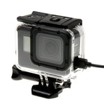เคสกันกระแทกโครงกระดูกสำหรับ GoPro HERO6 /5 พร้อมฝาหลังโปร่งแสงและตัวยึดพื้นฐานพร้อมสกรู, ไม่ต้องถอดเลนส์, ฝาหลังโปร่งแสง