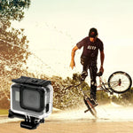 เคสกันกระแทกโครงกระดูกสำหรับ GoPro HERO6 /5 พร้อมฝาหลังโปร่งแสงและตัวยึดพื้นฐานพร้อมสกรู, ไม่ต้องถอดเลนส์, ฝาหลังโปร่งแสง