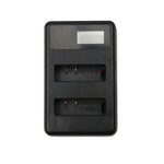 เครื่องชาร์จแบตเตอรี่คู่พร้อมหน้าจอ LCD และสาย USB สำหรับกล้อง Xiaoyi 4K Sport, แสดงสถานะแบตเตอรี่ (XM47), เครื่องชาร์จแบตเตอรี่หน้าจอ LCD