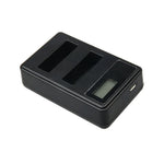 เครื่องชาร์จแบตเตอรี่คู่พร้อมหน้าจอ LCD และสาย USB สำหรับกล้อง Xiaoyi 4K Sport, แสดงสถานะแบตเตอรี่ (XM47), เครื่องชาร์จแบตเตอรี่หน้าจอ LCD