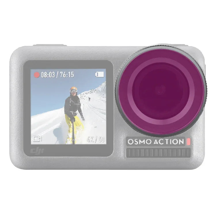 Sunnylife OA-FI179 ฟิลเตอร์เลนส์ดำน้ำสำหรับ DJI OSMO ACTION, OA-FI179, สีม่วง