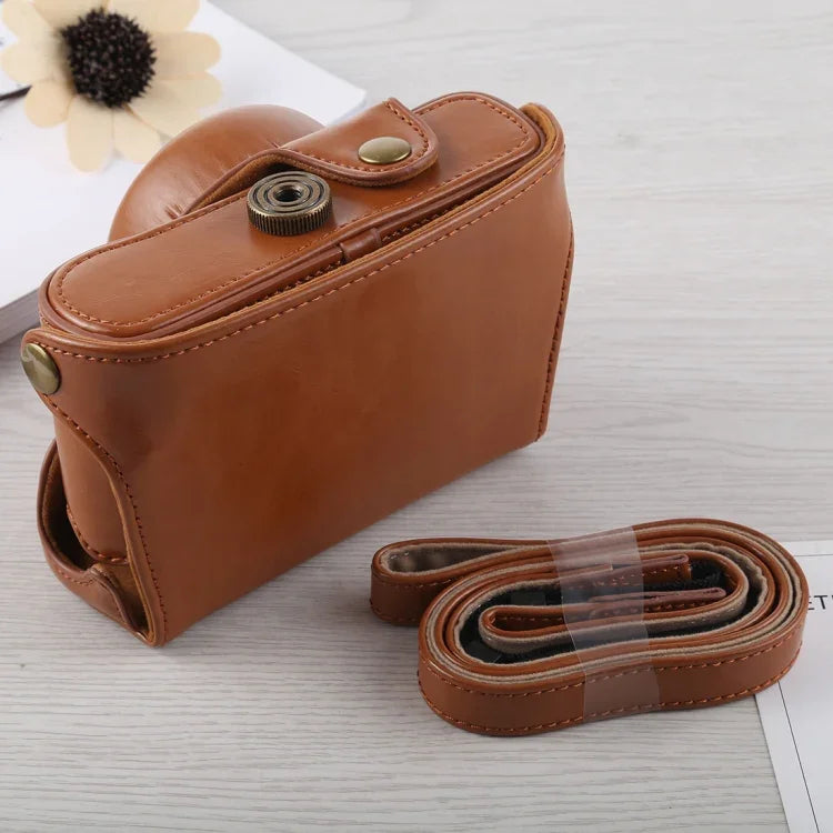 กระเป๋าเคสกล้องหนัง PU พร้อมสายสะพายสำหรับ Fujifilm X100F, สำหรับ FUJI X100F