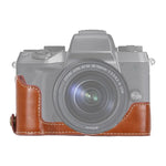 ฐานเคสกล้องหนัง PU ครึ่งตัวพร้อมเกลียว 1/4 นิ้ว สำหรับ Canon EOS M5, สำหรับ Canon M5