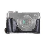 ฐานเคสครึ่งตัวกล้องหนัง PU เกลียว 1/4 นิ้ว สำหรับ Canon G7 X Mark II, สำหรับ Canon G7X2