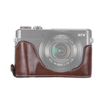 ฐานเคสครึ่งตัวกล้องหนัง PU เกลียว 1/4 นิ้ว สำหรับ Canon G7 X Mark II, สำหรับ Canon G7X2