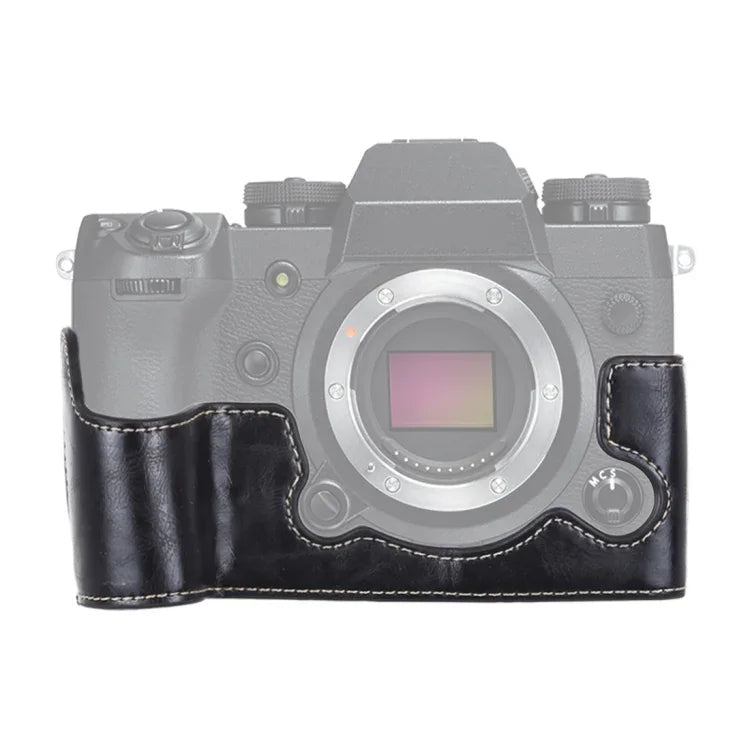 ฐานเคสครึ่งตัวกล้องหนัง PU เกลียว 1/4 นิ้ว สำหรับ FUJIFILM X-H1, สำหรับ FUJIFILM X-H1, สำหรับ FUJIFILM XH1