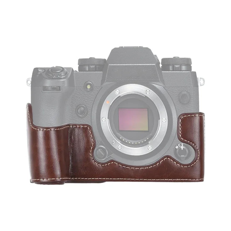 ฐานเคสครึ่งตัวกล้องหนัง PU เกลียว 1/4 นิ้ว สำหรับ FUJIFILM X-H1, สำหรับ FUJIFILM X-H1, สำหรับ FUJIFILM XH1