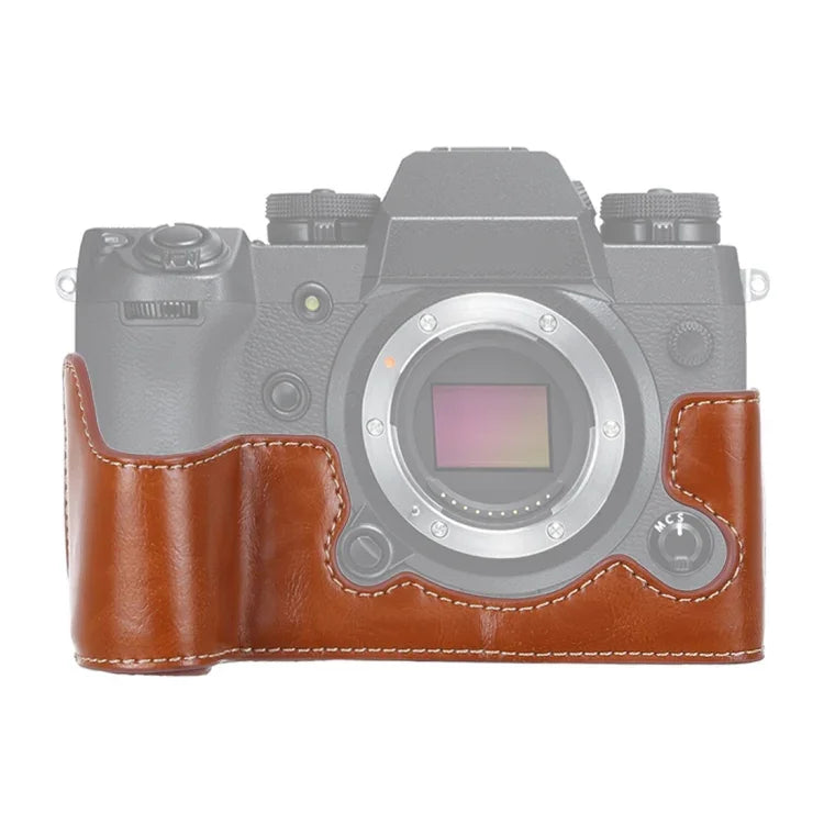 ฐานเคสครึ่งตัวกล้องหนัง PU เกลียว 1/4 นิ้ว สำหรับ FUJIFILM X-H1, สำหรับ FUJIFILM X-H1, สำหรับ FUJIFILM XH1