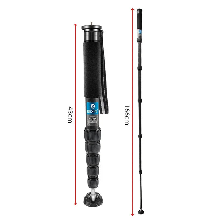 ขาตั้งกล้องคาร์บอนไฟเบอร์ BEXIN P336C สำหรับถ่ายภาพเซลฟี่และถ่ายทอดสด, P336C