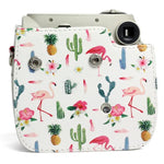 กระเป๋าใส่กล้องหนัง PU ลายฟลามิงโก้และต้นกระบองเพชร สำหรับกล้อง FUJIFILM Instax Mini 7S / 7C, ฟลามิงโก้กระบองเพชร