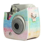 กระเป๋าเคสกล้องหนัง PU ลายภาพวาดน้ำมันรุ้ง สำหรับกล้อง FUJIFILM Instax Mini 7S / 7C, ลายรุ้งน้ำมัน